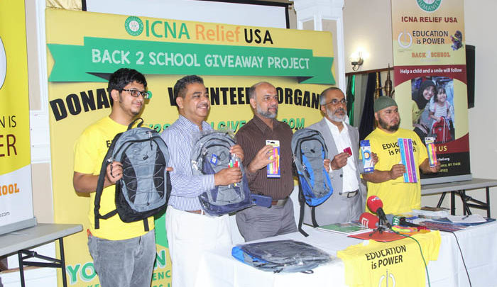 ICNA Relief Back2School, Moviz Asad Siddiqui, Parvez Farooqi, Altaj Ilyas