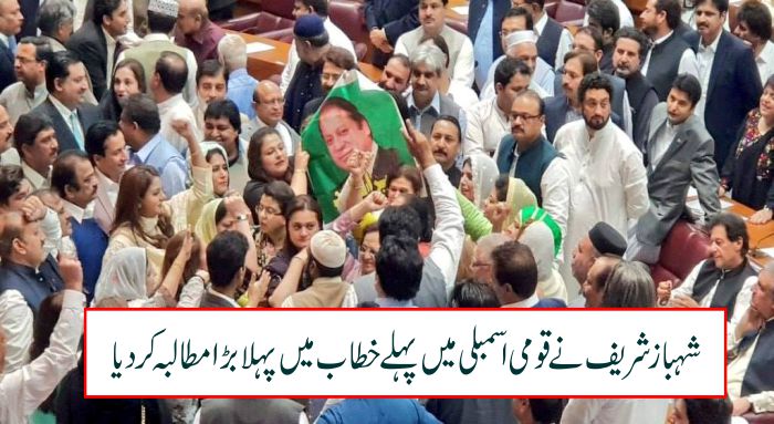Shehbaz Sharif frist speech in National assembly