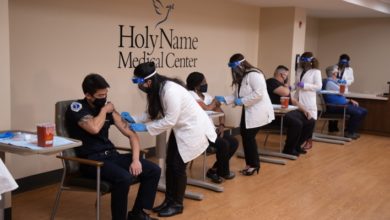Covid 19 vaccinations at Holy Name Medical Center in Teaneck. 12/17/20 Photo by John O'Boyle