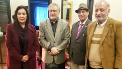 Senator Ishaq Dar, Mian Fayyaz, Dr Khalid Luqman, Shakila Luqman