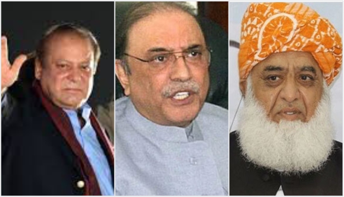 Nawaz Sharif, Asif Zardari, Molana Fazal ur Rahman