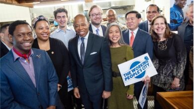 Mayor Eric Adams celebrates that New York City has set another all-time high for the total number of jobs ever in the city’s history - Photo Credit: Ed Reed