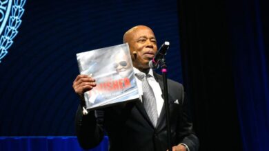 Mayor Eric Adams performs in the annual Inner Circle show in Manhattan on Saturday, April 20, 2024. Caroline Rubinstein-Willis/Mayoral Photography Office