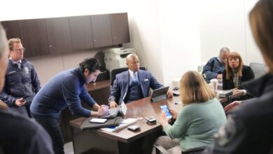 Mayor Eric Adams and senior administration officials hold a briefing to discuss the earthquake felt in the greater New York City area this morning. New York City Emergency Management Headquarters, Brooklyn. Friday, April 5, 2024. Credit: Ed Reed/Mayoral Photography Office.