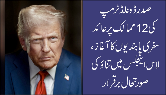 صدر ٹرمپ کی12ممالک پر عائد سفری پابندیوں کا آغاز ہو گیا