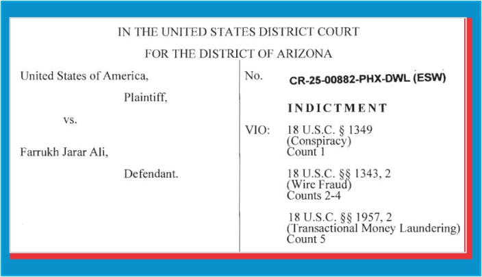 نیشنل ہیلتھ کیئر فراڈ 2025: پاکستانی نژاد فرخ جرار علی پر 650 ملین ڈالر کے ہیلتھ فراڈ کا الزام