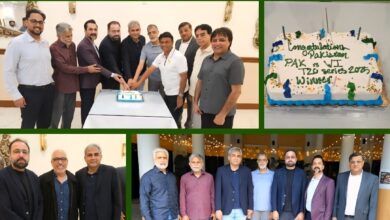 محسن نقوی اور چوہدری سالک نے فلوریڈا میں پاکستان کرکٹ ٹیم کی ویسٹ انڈیز کیخلاف فتح کا جشن منایا