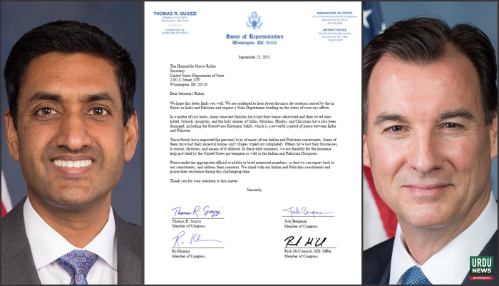 امریکی کانگریس میں پاکستان اور انڈیا کے کانگریشنل کاکس ، سیلاب متاثرین کی مدد کےلئے متحد ہو گئے