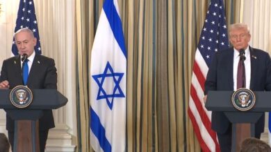 امریکی صدر ڈونلڈ ٹرمپ اور اسرائیلی وزیر اعظم نتن یاہو کا غزہ جنگ پلان کا اعلان