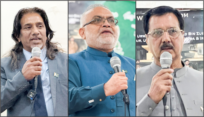 پاک امریکن سوسائٹی یو ایس اے کے شمس الزمان، ڈاکٹر اشرف چوہدری ، اٹارنی سید آصف