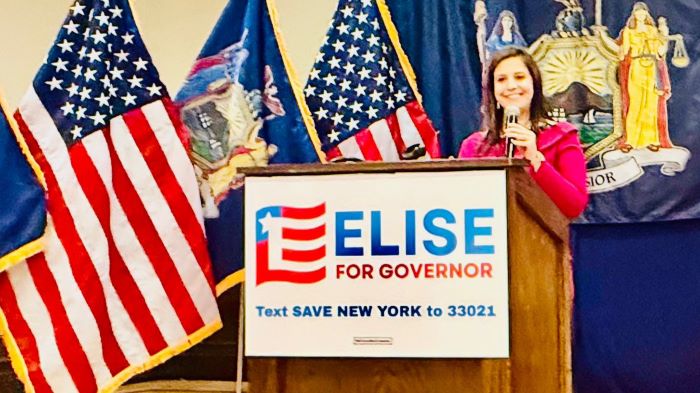 ریپبلکن پارٹی کی گورنر نیویارک کی امیدوار کانگریس وومین سٹیفنک انتخابی دوڑ سے اچانک دستبردار