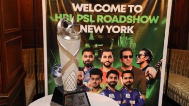 ٹائمز سکوائر نیویارک پر پی ایس ایل ٹرافی کی نمائش ، پاکستانی کرکٹ سٹارز نے کرکٹ کے رنگ بکھیر دئیے