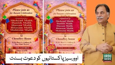 دانش ملک کی اوورسیز پاکستانیوں کو لاہور میں دعوت بسنت