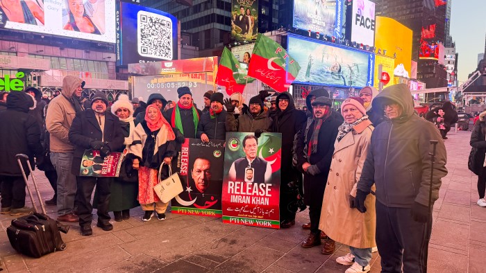 PTI New York Demonstration at Times Square 