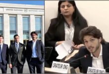 زلفی بخاری ، عمران خان کے بیٹوں قاسم خان اور سلیمان خان کے ہمراہ ا قوام متحدہ پہنچ گیا ، خان کی رہائی کا مطالبہ