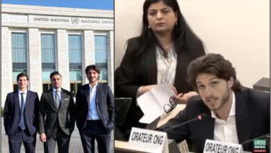 زلفی بخاری ، عمران خان کے بیٹوں قاسم خان اور سلیمان خان کے ہمراہ ا قوام متحدہ پہنچ گیا ، خان کی رہائی کا مطالبہ