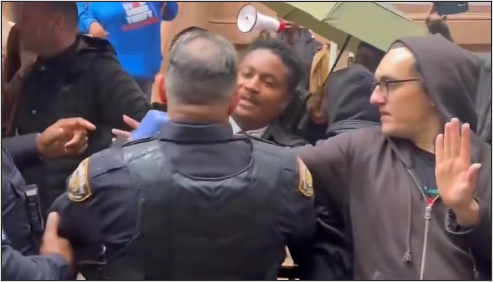 نیویارک سٹی کونسل ممبر چی او کی انٹی ایویک کیشن احتجاج کے دوران گرفتاری اور رہائی