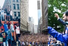 نیویارک سٹی میں Knicks چیمپئن شپ پریڈ، لاکھوں شائقین سڑکوں پر نکل آئے