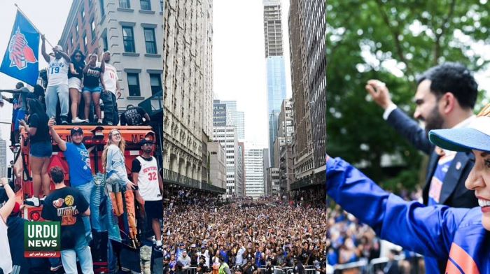 نیویارک سٹی میں Knicks چیمپئن شپ پریڈ، لاکھوں شائقین سڑکوں پر نکل آئے