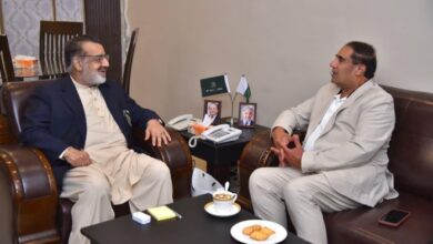 پاکستانی امریکن کمیونٹی رہنما چوہدری تنویر کی پاکستان بیت المال کے مینیجنگ ڈائریکٹر کیپٹن شاہین بٹ سے ملاقات
