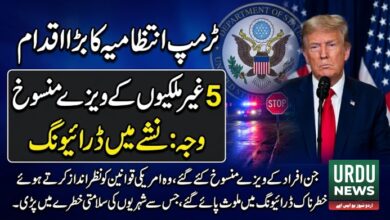 ٹرمپ انتظامیہ نے نشے میں ڈرائیونگ کرنے والے پانچ غیر ملکیوں کے امریکی ویزے منسوخ کر دئیے