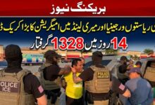 امریکی ریاستوں ورجینیا اور میری لینڈ میں امیگریشن کا بڑا کریک ڈاؤن، 14 روز میں 1328 گرفتار