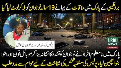 بروکلین کے پارک میں ملاقات کے بہانے 19 سالہ نوجوان کو بلا کر لوٹ لیا گیا