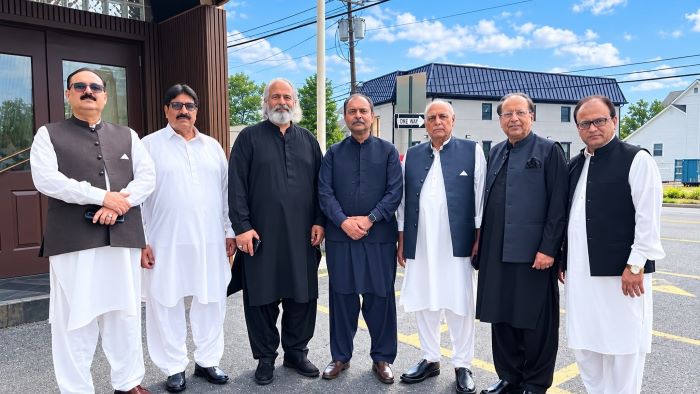 تحریک انصاف نیوجرسی کے صدر نوید وڑائچ کا سعید احمد بھلی اور ناصر حسین چھپر کے اعزا زمیں استقبالیہ