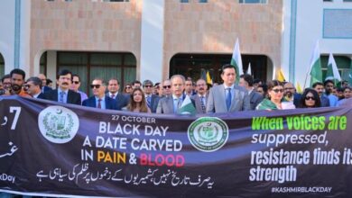 یومِ سیاہ کشمیر پر اسلام آباد میں سیکرٹری خارجہ عاصم افتخار احمد کی قیادت میں یکجہتی واک